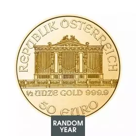 Austrian Philharmonic Gold Coin 1/2 oz Random Year