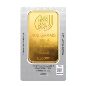 100g Gold Bar Dove of Peace in Assay - back