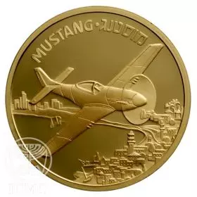 State Medal, Mustang, Airplanes that Made History, Bronze Tombac, 50.0 mm, 40 gr - Obverse