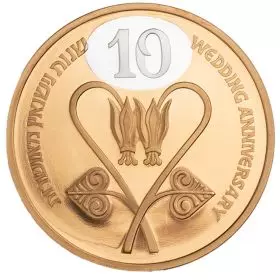 10th wedding anniversary, bronze 50mm medal