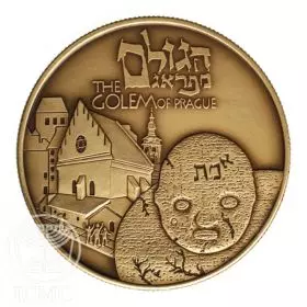 Official Medal, Golem of Prague, Jewish Folktales, Bronze Tombac, 39 mm, 17 gr - Obverse