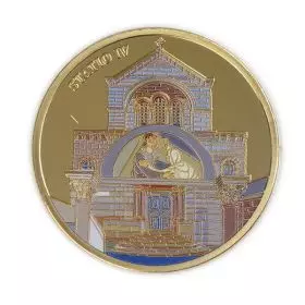 State Medal, Statio IV, Jesus meets his mother, Bronze 24k Gold-Plated, 39 mm, 26.2 gr - Obverse