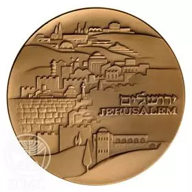 State Medal, Jerusalem of Gold, Bronze Medal, Bronze Tombac, 59.0 mm, 17 gr - Obverse