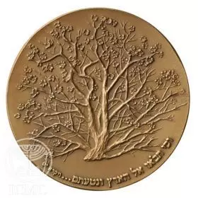 State Medal, Tu B'Shevat, Bronze State Medal, Bronze Tombac, 59.0 mm, 17 gr - Reverse