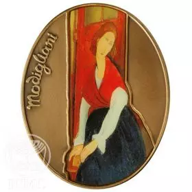 State Medal, Jeanne Hebuterne, Modigliani, Bronze Medal, Bronze Tombac, 75x60 mm, 17 gr - Obverse