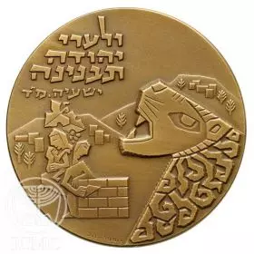 Mateh Yehuda Township - 59.0 mm, 98 g, Bronze Tombac Medal