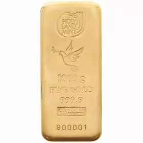 1000 grams Gold Bar Dove of Peace