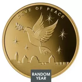 1 oz Gold Bullion Dove of Peace Random Year- Front