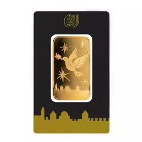 1 oz Gold Bar Dove of Peace in Assay - front