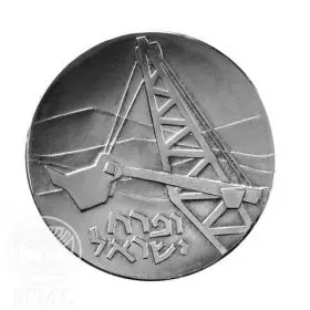 Commemorative Coin, Israel shall Blossom, Standard BU Silver, 34 mm, 25 gr - Obverse