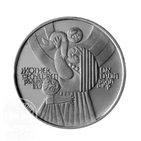 Commemorative Coin, Mother of Children, Standard BU Silver, 34 mm, 20 gr - Obverse