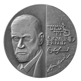 Sigmund Freud, Jewish Contributors to World Culture Series - 50.0 mm, 60 g, Silver/999 Medal