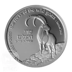 Commemorative Coin, Wild Goat and Shittah (Acacia) Tree, Prooflike Silver, 30 mm, 14.4 gr - Obverse