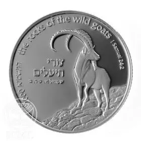 Commemorative Coin, Wild Goat and Shittah (Acacia) Tree, Proof Silver, 38.7 mm, 28.8 gr - Obverse