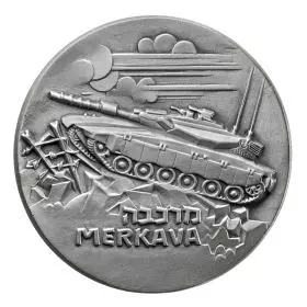 The Merkava Tank - 50.0 mm, 93 g, Silver/925 Medal