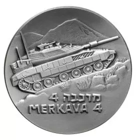 Merkava Mark IV - 50.0 mm, 93 g, Silver/925 Medal