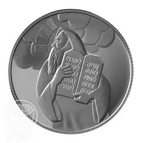 Commemorative Coin, Moses and the Ten Commandments, Proof Silver, 38.7 mm, 28.8 gr - Obverse