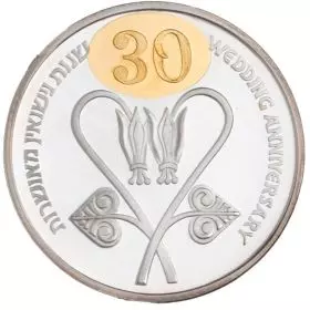 30th wedding anniversary, silver medal