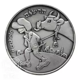 Official Medal, Hershele, Jewish Folktales, Silver 999, 39 mm, 17 gr - Obverse