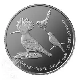 Commemorative Coin, Birds of Israel, Proof Silver, 38.7 mm, 28.8 gr - Obverse