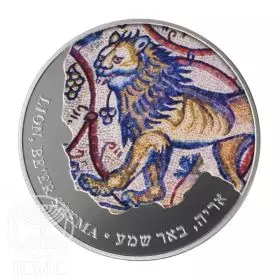 ライオン - 「聖地の古代モザイク画」1オンス 純銀.999