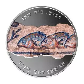 Fishes, Holy Land Ancient Mosaics, 1 oz. Silver 999 - Obverse