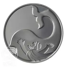 Commemorative Coin, Jonah in the Whale, Prooflike Silver, 30 mm, 14.4 gr - Obverse