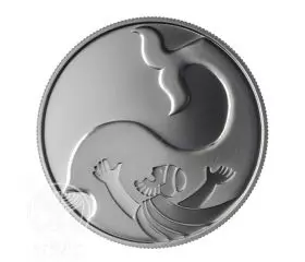 Commemorative Coin, Jonah in the Whale, Proof Silver, 38.7 mm, 28.8 gr - Obverse