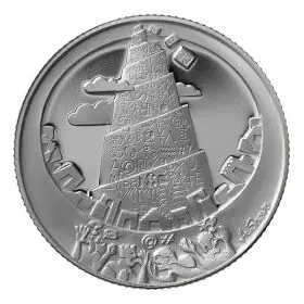 State Medal, Tower of Babel - Scenes of the Bible, Silver 999, 38.7 mm, 1 oz - Obverse