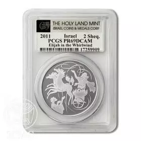 Elijah In The Whirlwind Legal Tender Silver Proof Coin, Graded MS69