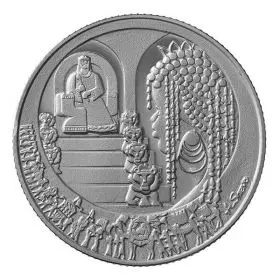 Staatsmedaille, König Salomon und die Königing von Saba, Szenen der Bible, Silber 999, 38.7 mm, 1 Unze - Vorderseite