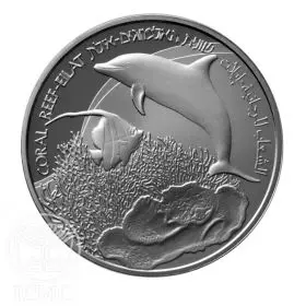 Commemorative Coin, Coral Reef, Eilat, Silver 925, Prooflike, 30 mm, 14.4 gr - Obverse