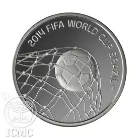 Commemorative Coin, 2014 FIFA World Cup Brazil, Prooflike Silver, 30 mm, 14.4 gr - Obverse