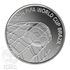 Commemorative Coin, 2014 FIFA World Cup Brazil, Proof Silver, 38.7 mm, 28.8 gr - Obverse