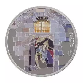 VIA DOLOROSA, Way of Suffering, Station VII - Jesus falls the second time, 999/Silver State Medal 

