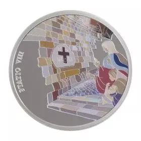Staatsmedaille, Station VIII, Jesus begegnet die Frauen aus Jerusalem, Silber 999, 39 mm, 1 Unze - Vorderseite
