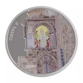 Staatsmedaille, Station X, Jesus wird von seinen Kleidern befreit, Silber 999, 39 mm, 1 Unze - Vorderseite