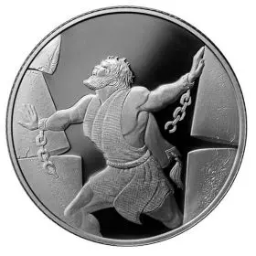 Commemorative Coin, Samson in the Philistine House, Proof Silver, 38.7 mm, 1 oz - Obverse