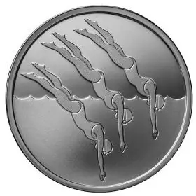 Commemorative Coin, Swimming, Silver 999, Proof, 38.7 mm, 1 oz  - Obverse