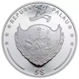 Falterfische, Silber 999, Proof, 38.6 mm, 1 Unze - Rückseite
