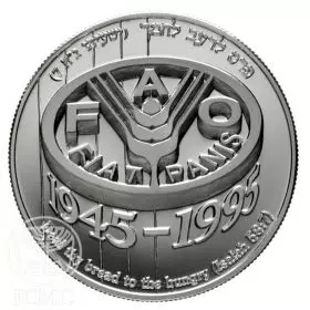 Commemorative Coin, FAO 50th Anniversary, Proof Silver, 38.7 mm, 28.8 gr - Obverse