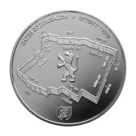 Jaffa-Tor, Tore von Jerusalem, 1 Unze Silbermünze (Bullion) 38.7mm