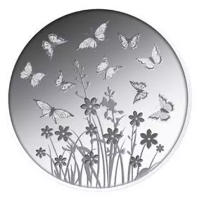 Levantine weiß marmoriert - Silber 999, 50 mm, ½ Unze - Gemeinsame Rückseite