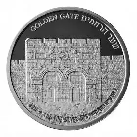 Goldenes Tor - 1 Unze 999/Silbermünze (Bullion), 38.7 mm, "Tore von Jerusalem" Bullion-Serie