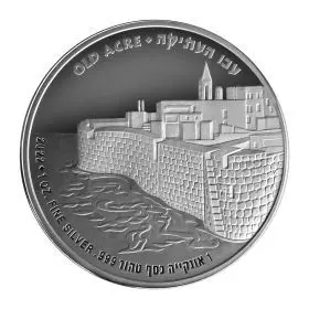 Old Acre - 1 oz 999/Silver Bullion, 38.7 mm, "Ancient Cities of The Holy land" Bullion Series