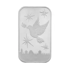 1oz Silver Bar Dove of Peace - Front