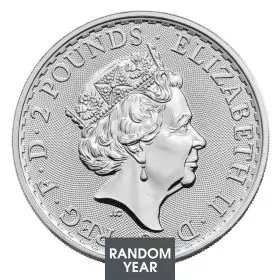 1 oz Silver Coin - Britannia Queen Elizabeth II Random Year