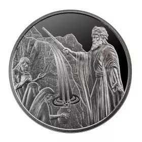 Moses And The Rock - 14.4 g 925/Silver Coin, 30 mm "Biblical Art" Series