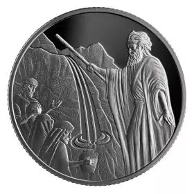 Moses And The Rock - 1 oz 999/Silver Coin, 38.7 mm "Biblical Art" Series