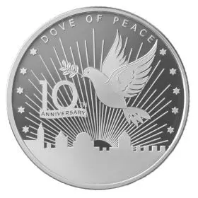 1 oz Silver Bullion - Dove of Peace 10th Anniversary Edition 2024